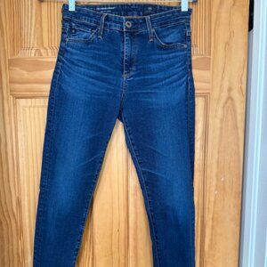 AG Farrah Skinny High Rise Dark Wash Jeans 25R 31.5 Inseam 36 Length